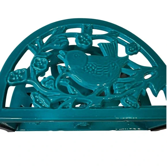 Turquoise Ceramic Bird Napkin Holder Kitchen Countertop Decor - Picture 7 of 7